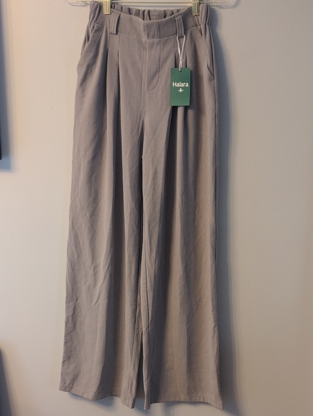 HALARA Taupe Wide-Leg Skirt-Pants